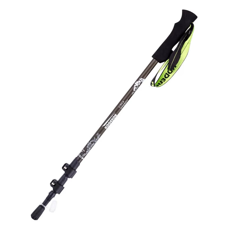 Carbon Hiking Poles 3 Sections 63-135Cm EVA Straight Grip Handle