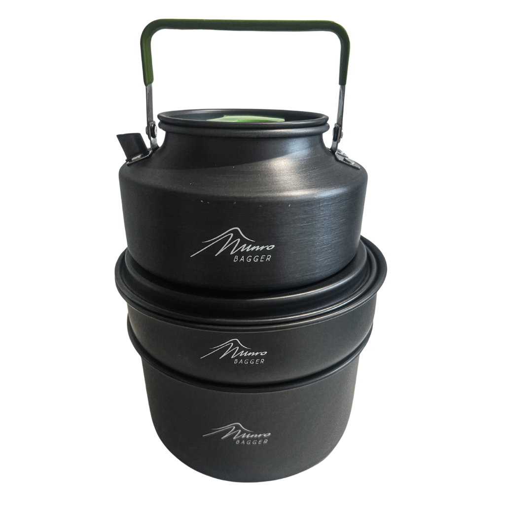 3 Piece Aluminium Camping Cookware Set