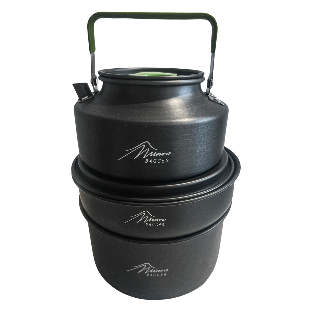 3 Piece Aluminium Camping Cookware Set