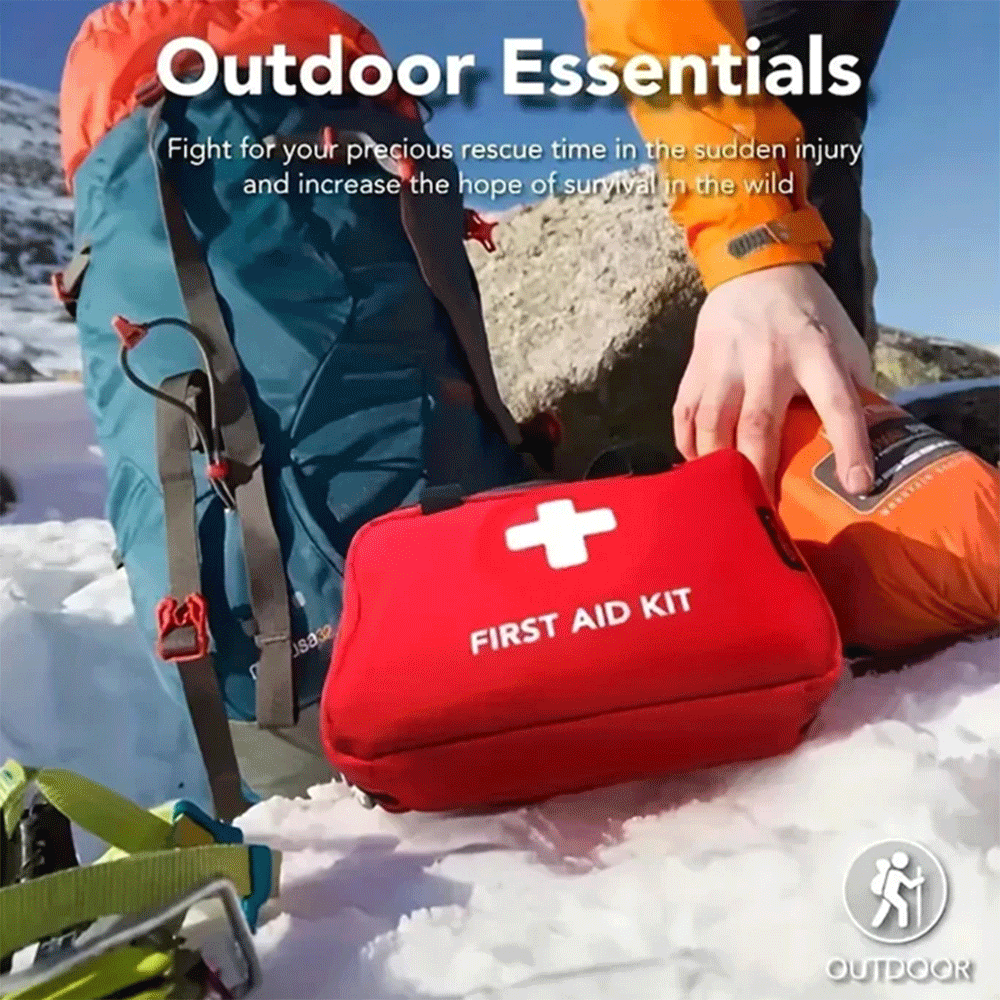 260Pcs Deluxe First Aid Kit - Emergency Supplies for Home, Outdoors & Camping