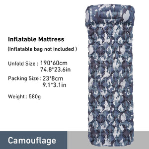 Ultralight Compact Inflating Sleeping Mattress with Pillow