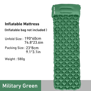 Ultralight Compact Inflating Sleeping Mattress with Pillow