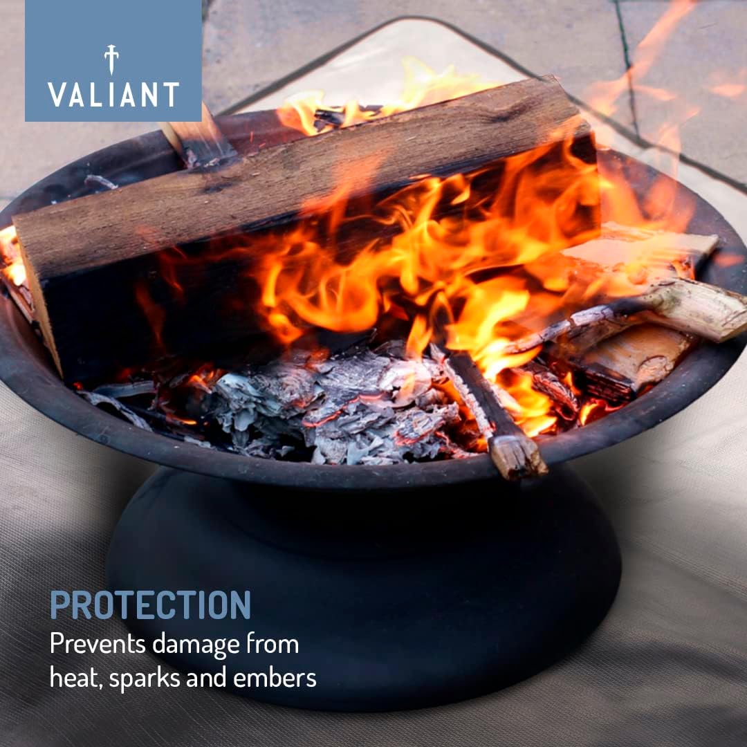 Valiant Heat Resistant BBQ and Fire Pit Protective Ground Mat (68Cm X 68Cm)