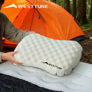 Memory Foam Inflatable Portable Compressible Camping Travel Pillow