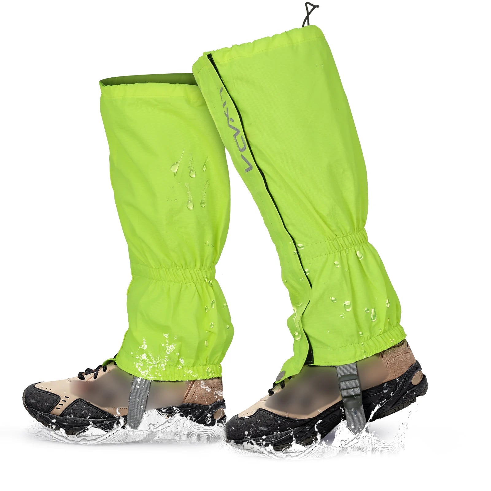 Waterproof Unisex Gaiters Zippered Closure One Size