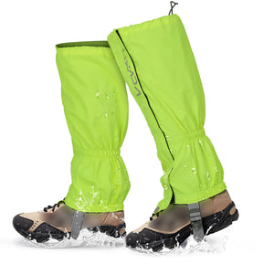 Waterproof Unisex Gaiters Zippered Closure One Size