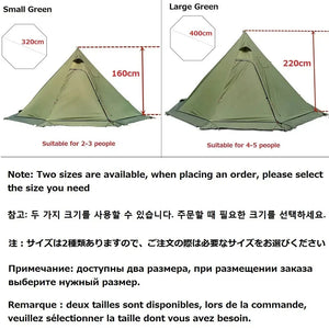 Ultralight Teepee Hot Tent with Snow Skirt