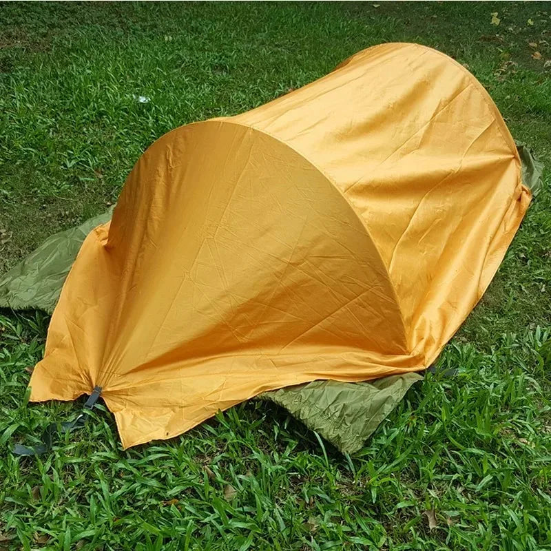 All-In-One Tunnel Mosquito Net + Hammock + Waterproof Rainfly - Tree Tent for Solo Waterproof & Bug-Proof Hiking Camping