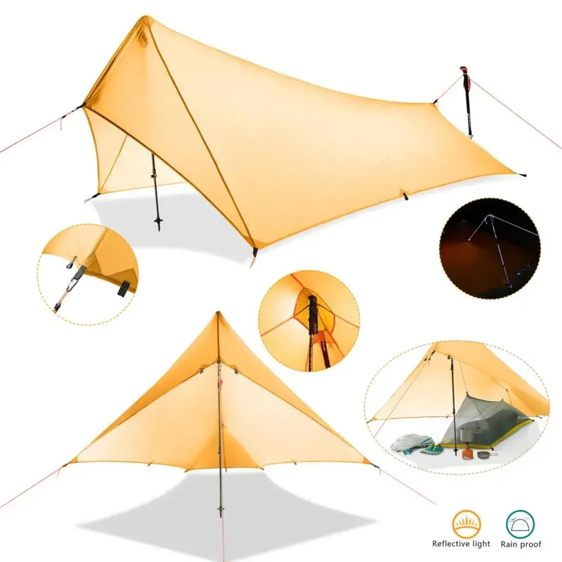 Ultralight Rain Fly Tent Tarp Silicone Coated Nylon