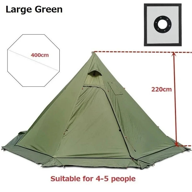 Ultralight Teepee Hot Tent with Snow Skirt