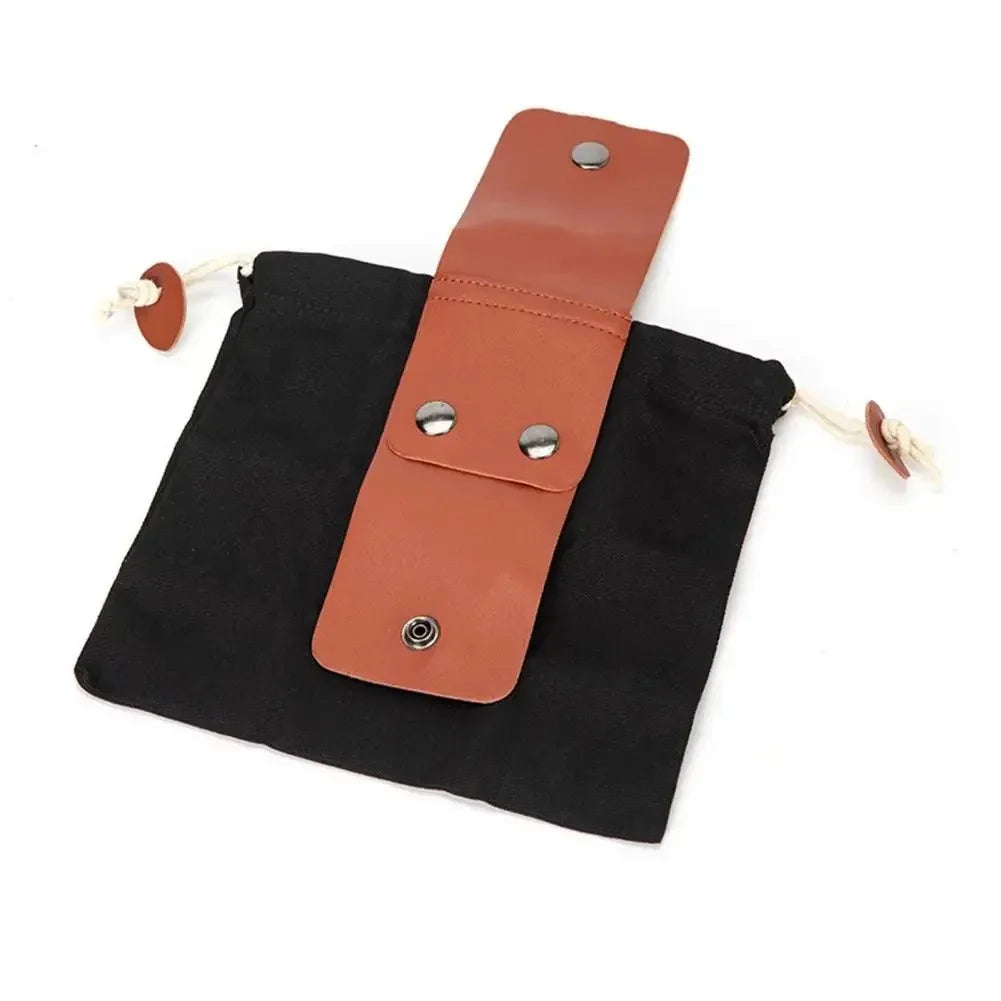 1Pc Outdoor Foraging Bag Travel Foraging Bag Waxed Canvas Foraging Pouch with Faux Leather Belt for Outdoor Activities
