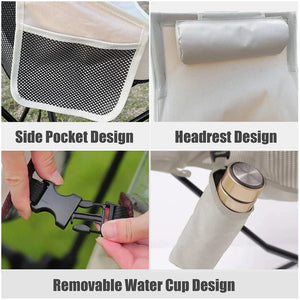 Portable Folding Camping Chair with Head Rest