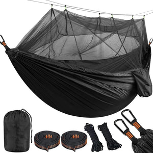 Lightweight Camping Hammock with Mosquito Net 210T Parachute Nylon