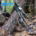 Carbon Hiking Poles 3 Sections 63-135Cm EVA Straight Grip Handle