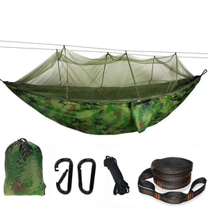 Lightweight Camping Hammock with Mosquito Net 210T Parachute Nylon