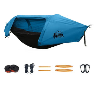 All-In-One Tunnel Hammock + Mosquito Net + Waterproof Rainfly