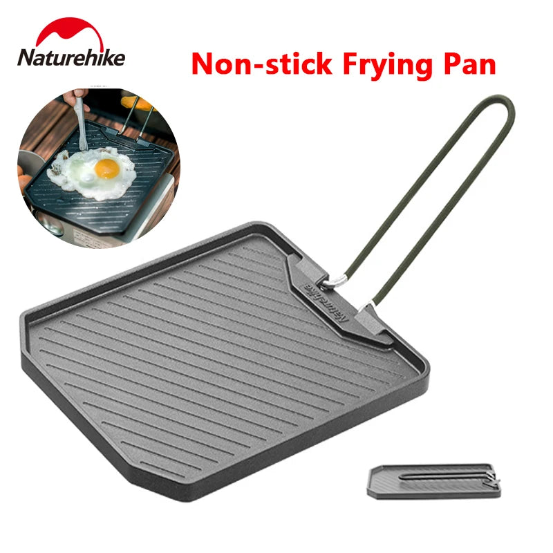 Camping Cooking Pan Non Stick Folding Picnic Frying Pan Portable Easy Clean Grill Hiking Bbq Dinner Frying Plate