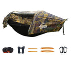 All-In-One Tunnel Mosquito Net + Hammock + Waterproof Rainfly - Tree Tent for Solo Waterproof & Bug-Proof Hiking Camping