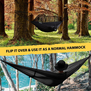 Lightweight Camping Hammock with Mosquito Net 210T Parachute Nylon