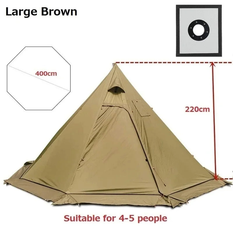 Ultralight Teepee Hot Tent with Snow Skirt