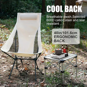 Portable Folding Camping Chair with Head Rest