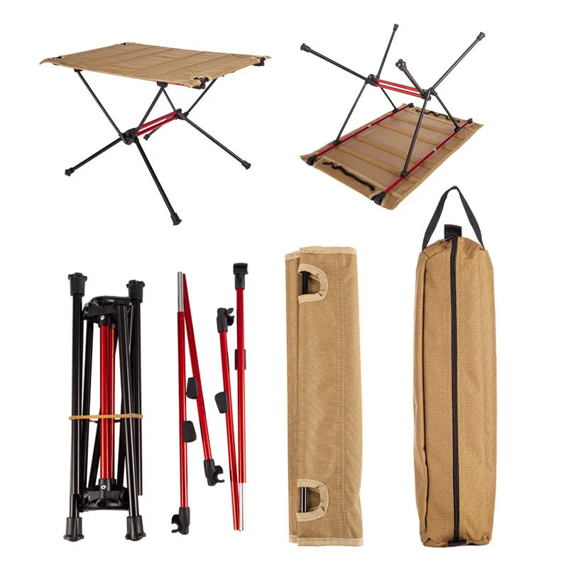 Portable Folding Cloth Table Easy Carrying BBQ Camping Table 60X40Cm