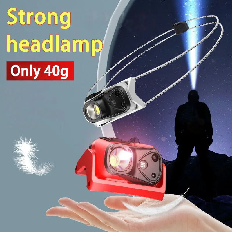 Ultralight XPG Rechargeable Waterproof Headlight with Sensor