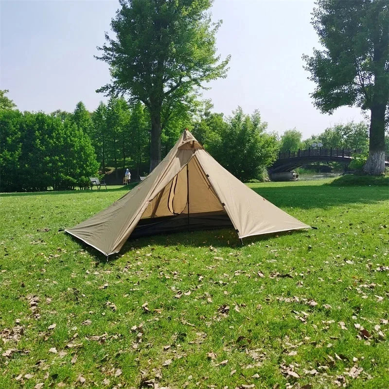 Single Person Travel Tent Dual Layer Rainproof Backpack Tent with Mosquito Net 4 Season Tent Outdoor Beach Camping Supplies