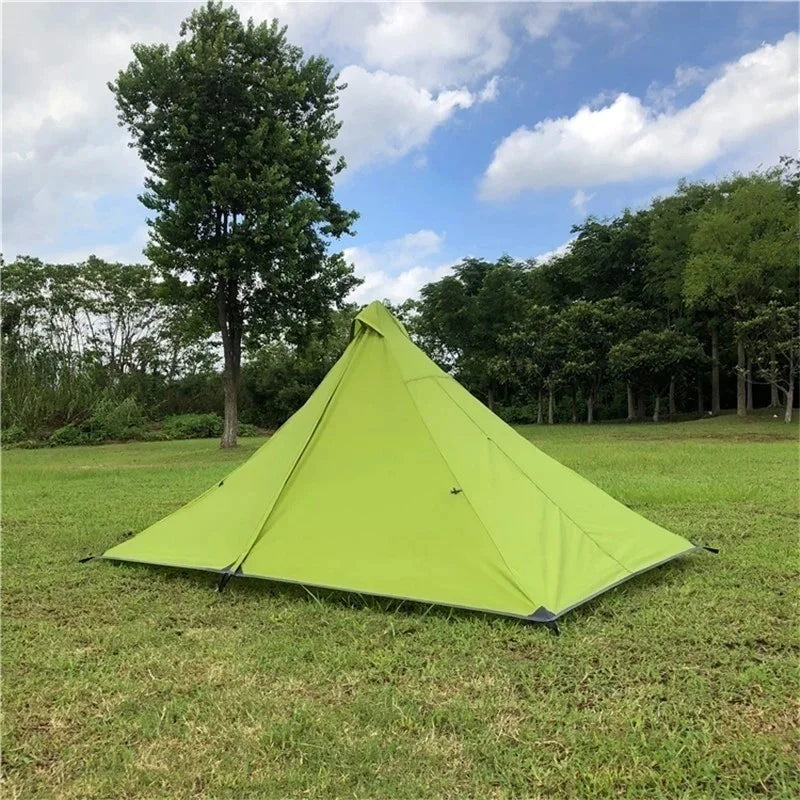 Single Person Travel Tent Dual Layer Rainproof Backpack Tent with Mosquito Net 4 Season Tent Outdoor Beach Camping Supplies
