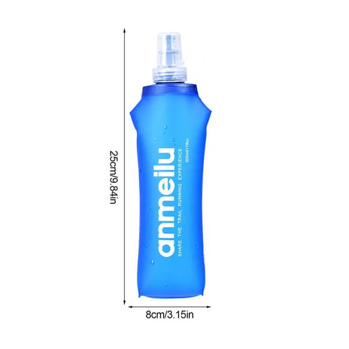 1Pc 250/500Ml Ultralight Folding Water Bag Water Bottle Pouch Outdoor Sport Supplies Hiking Running Soft Flask Water Bottle
