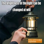 Rechargeable Camping Lantern Vintage Pendant Light Tent Lights Stepless Dimming Portable Waterproof for Adventure Picnic Home