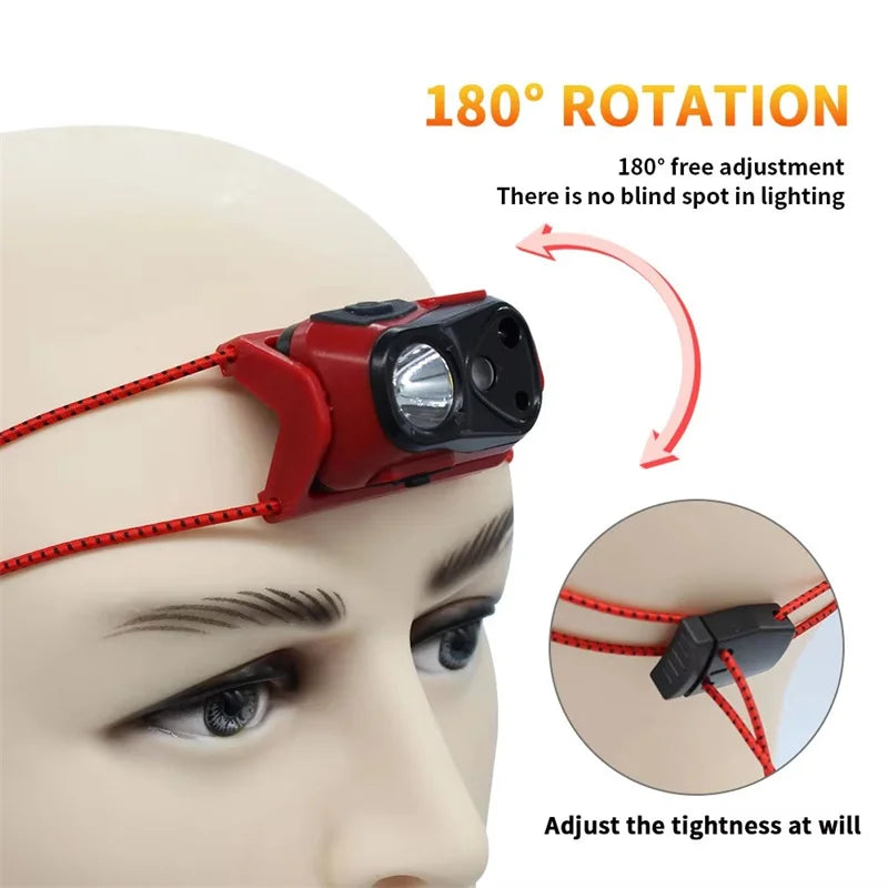 Ultralight XPG Rechargeable Waterproof Headlight with Sensor