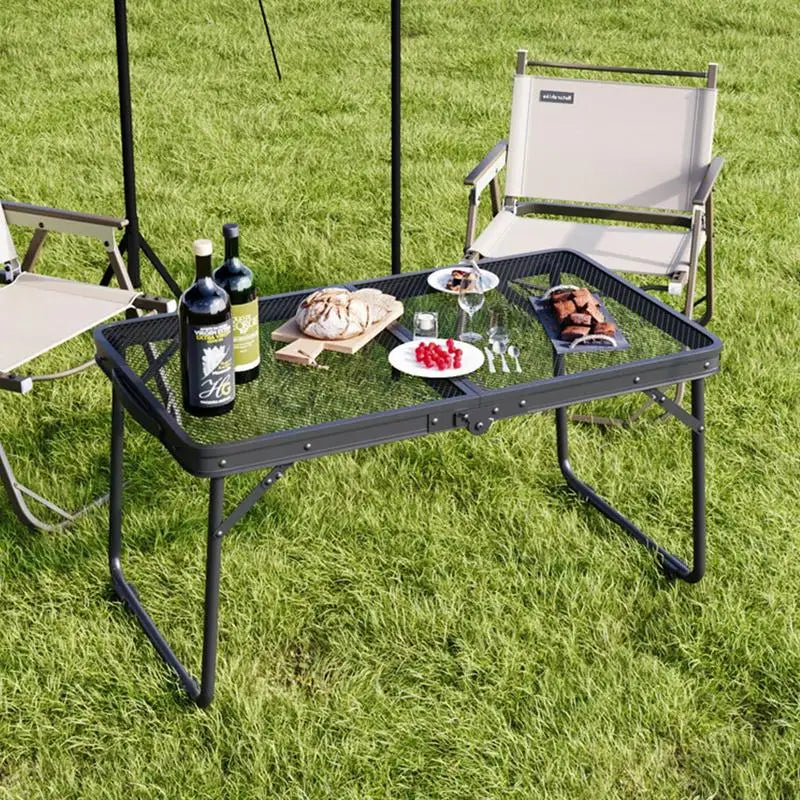 Folding Grill Camping Table Non-Slip Weather-Resistant Quick-Release