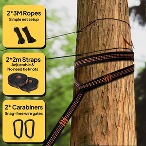 Lightweight Camping Hammock with Mosquito Net 210T Parachute Nylon