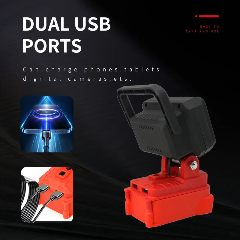 LED Work Light for Milwaukee M18 18v Battery (not included)