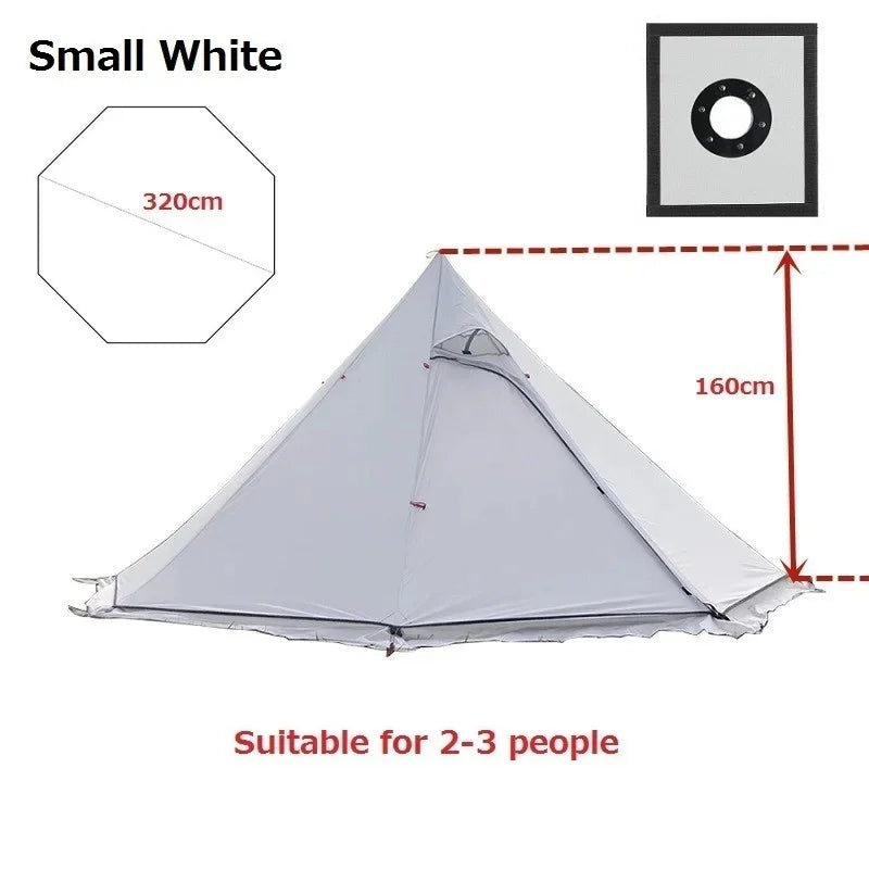 Teepee Hot Tent with Snow Skirt with Stove Jack