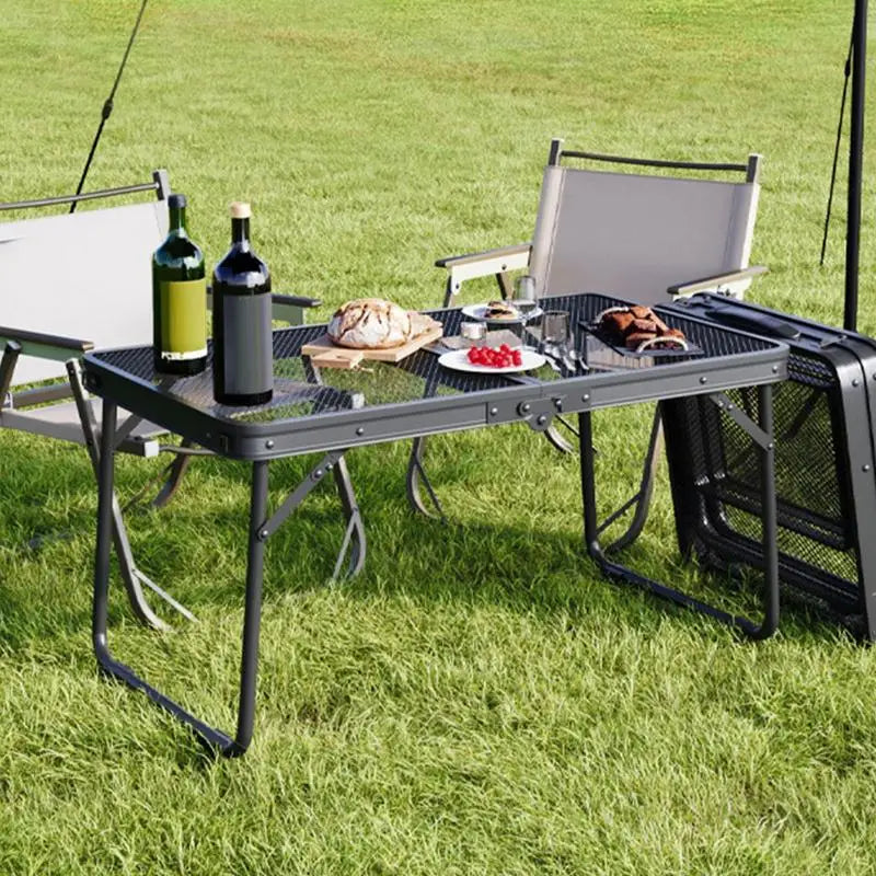 Folding Grill Camping Table Non-Slip Weather-Resistant Quick-Release