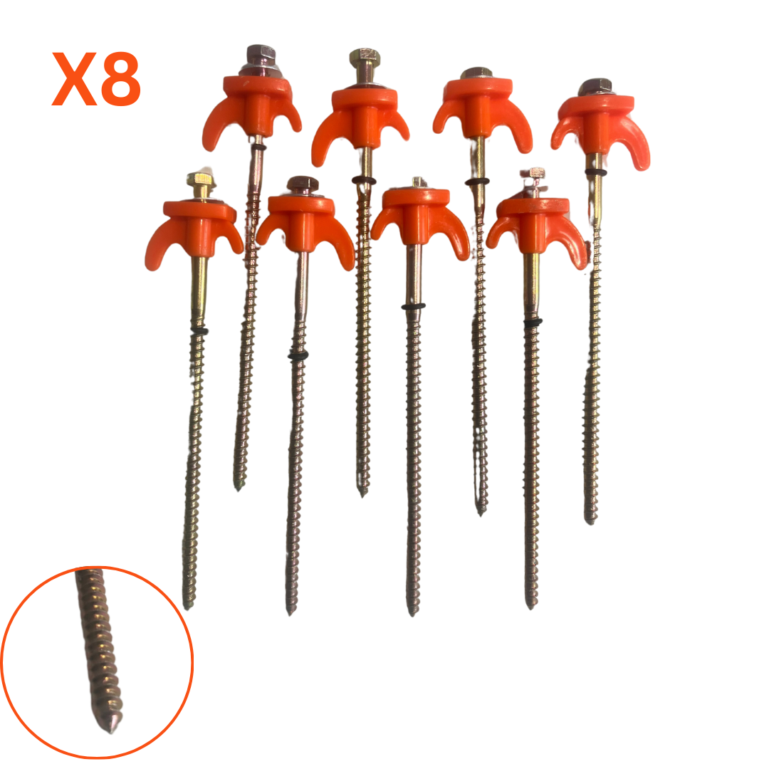 8 x Heavy Duty Tent Pegs, 8 inch.