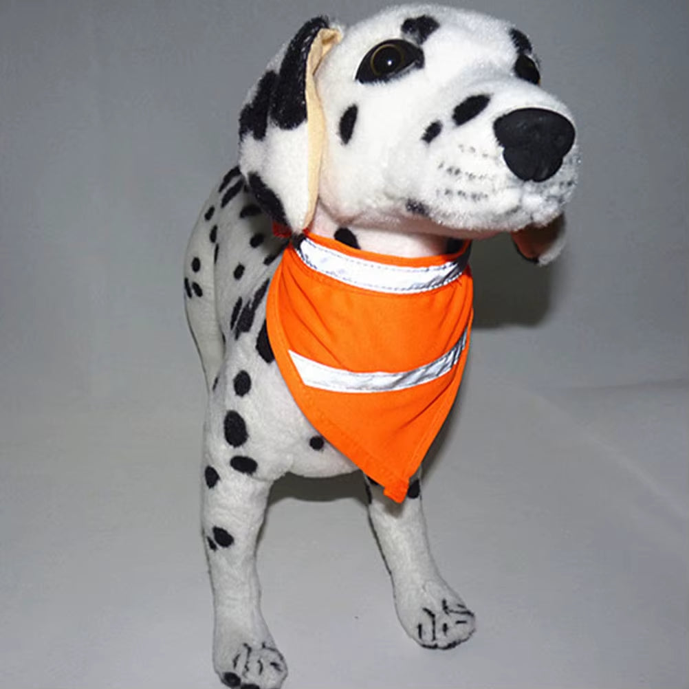 Reflective Pet Bandana Safety Scarf for Night Dog Walking High Visibility Bandana