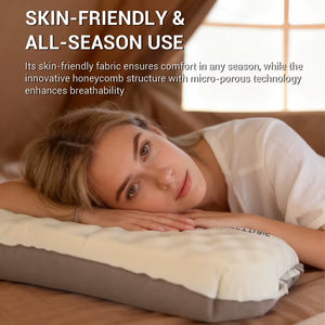 Memory Foam Inflatable Portable Compressible Camping Travel Pillow