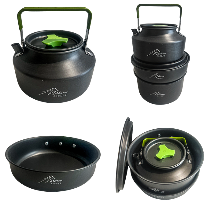 Windproof Gas Stove & Cook Set Bundle