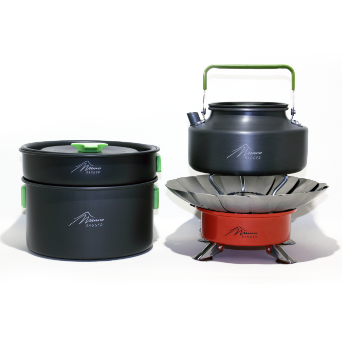 Windproof Gas Stove & Cook Set Bundle