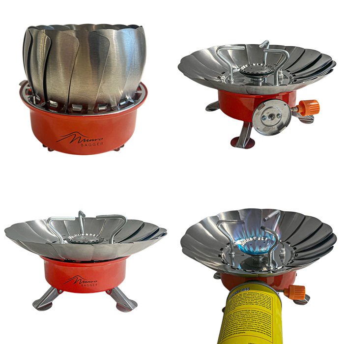 Windproof Gas Stove & Cook Set Bundle