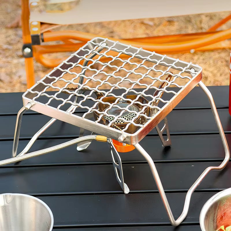 Folding Campfire Grill for Gas Stove or Fire
