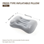Camping Inflatable Pillow Portable Ultralight Travel Hiking Air Sleeping Pillow for Neck and Lumbar Support
