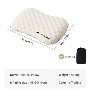 Memory Foam Inflatable Portable Compressible Camping Travel Pillow