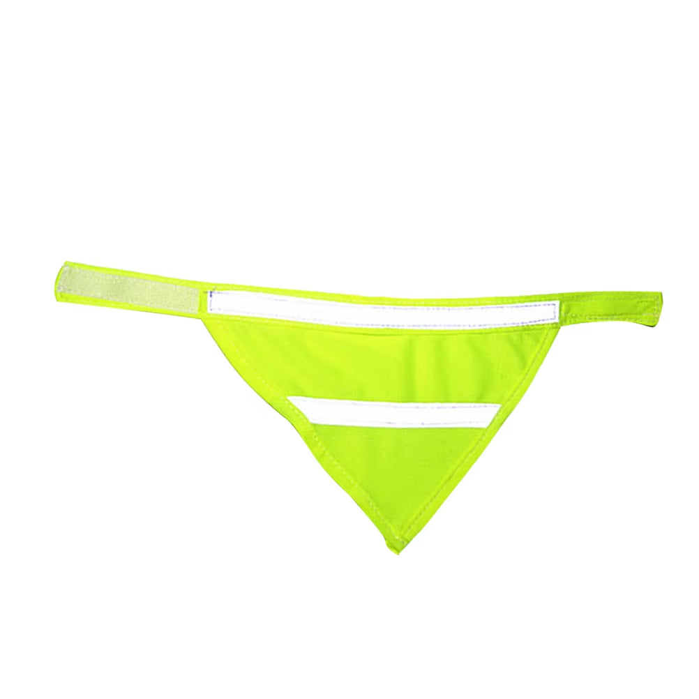 Reflective Pet Bandana Safety Scarf for Night Dog Walking High Visibility Bandana 59cm