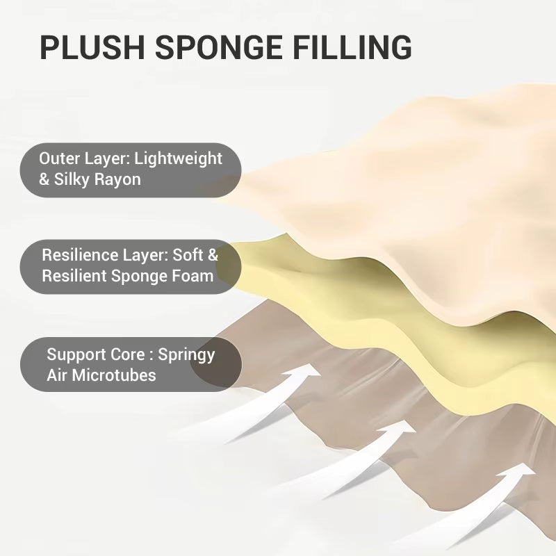 Memory Foam Inflatable Portable Compressible Camping Travel Pillow