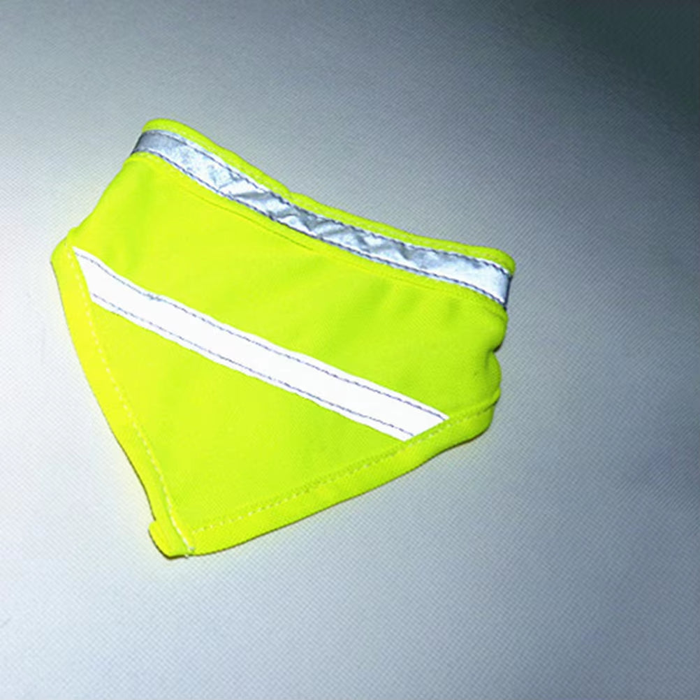 Reflective Pet Bandana Safety Scarf for Night Dog Walking High Visibility Bandana 59cm