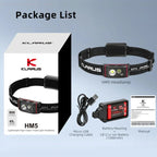 Klarus HM5 800Lumens Lightweight High Output Triple-Light Headlamp